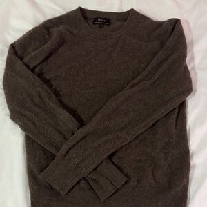 Quince Women’s Dark Brown Crewneck Sweater